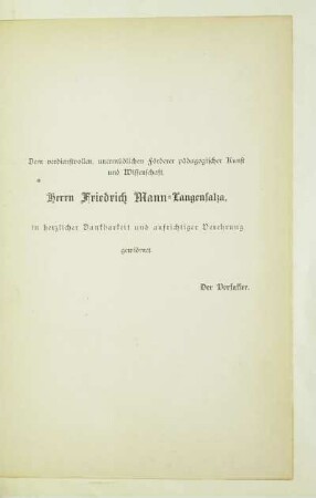 Herrn Friedrich Mann-Langensalza