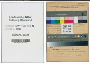 Entnazifizierung Josef Steffens , geb. 17.07.1897 (Bergarbeiter)