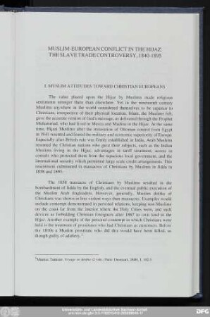I. Muslim Attitudes Toward Christian Europeans