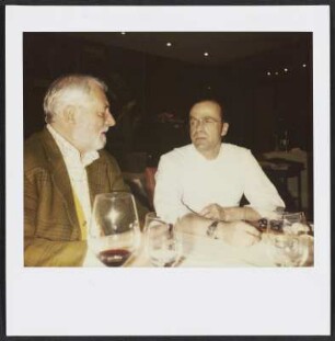 Wolfram Siebeck und René Conrad im Restaurant Parc Fermé in Berlin