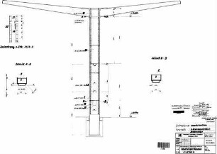 Altbach: Empfangsgebäude Bahnsteigüberdach. Bst.1 STA,Überdachung (KP,DT,Achse 4)