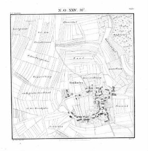 Kartenblatt NO XXIV 76 Stand 1830