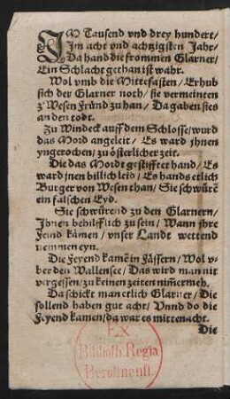 Jm Tausend vnd drey hundert/ || Jm acht vnd achtzigsten Jahr/ ||