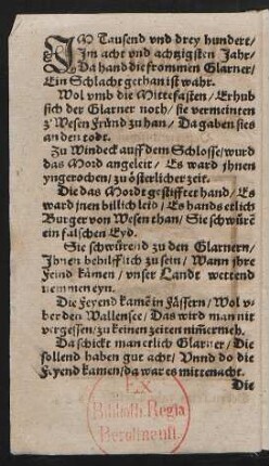 Jm Tausend vnd drey hundert/ || Jm acht vnd achtzigsten Jahr/ ||