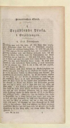 Prosaischer Theil