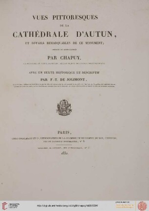 Cathédrales françaises: Vues pittoresques de la cathédrale de d'Autun : et détails remarquables de ce monument