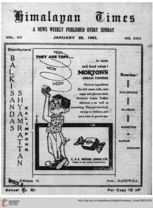 No. XXII (28 January 1962)