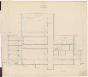 Schauspielhaus, Bochum: Bühnenhaus: Querschnitt J-K 1:50