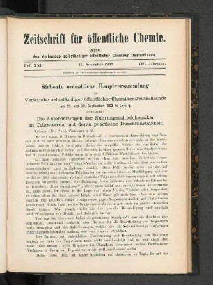 Heft XXI. 15. November 1902.
