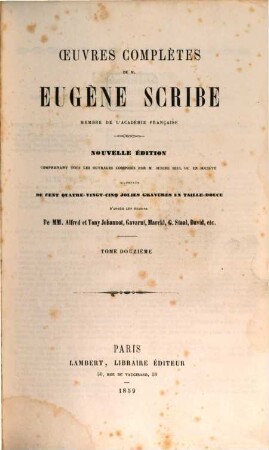 Oeuvres complètes de M. Eugène Scribe, 12