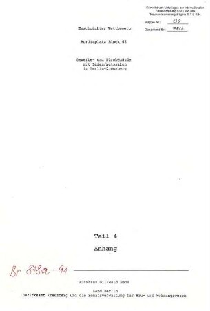 Ausschreibung: Wettbewerb "Moritzplatz - Spitze des Blocks 62"