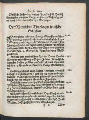 Der Römischen Theologen teutsche Schrifften.