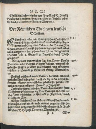 Der Römischen Theologen teutsche Schrifften.