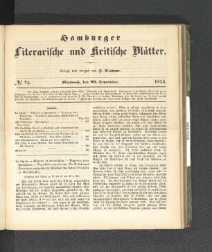 No. 75. 20. September 1854