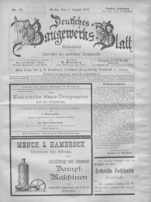 47. Jahrgang. No. 22.