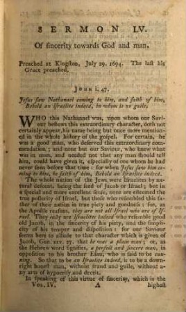The Works Of the Most Reverend Dr. John Tillotson, Late Lord Archbishop of Canterbury : In Ten Volumes, 4