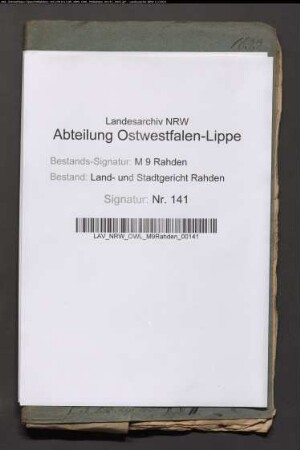 Erblasser: Sudkamp Colon Dammann auch Damann, Friedrich Wilhelm: