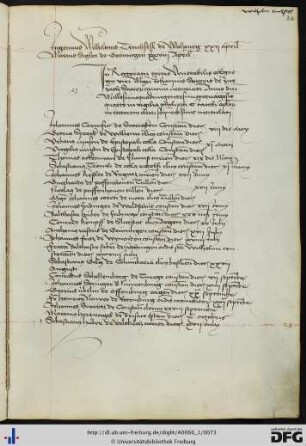 [fol. 36] Rektorat Johannes Sutor 1484