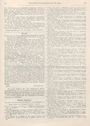 397 [Rezension] Dunkmann, Karl, Martin Luther und sein Werk. Themata und Texte zur 400jährigen Reformations-Feier