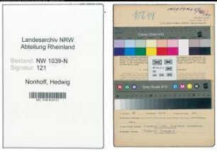 Entnazifizierung Hedwig Nonhoff , geb. 15.08.1921 (Angestellte)