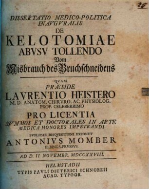 Diss. ... inaug. de kelotomiae abusu tollendo