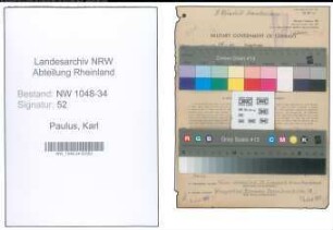 Entnazifizierung Karl Paulus , geb. 12.08.1909 (Arzt)