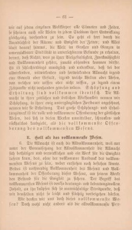 B. Gott als das vollkommenste Wesen