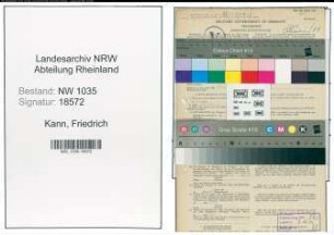 Entnazifizierung Friedrich Kann , geb. 20.11.1904 (Steiger)