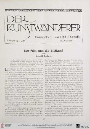 6/7: Der Film und die Bildkunst