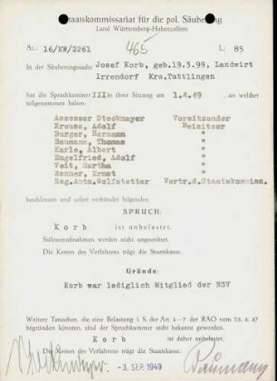Korb, Josef