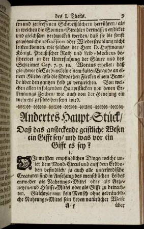 Andertes Haupt-Stück / Daß das ansteckende geistliche Wesen ein Gifft sey / und was vor ein Gifft es sey?