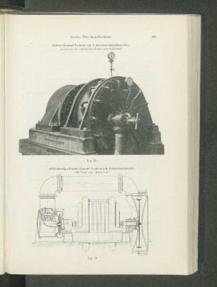 Riedler-Stumpf-Turbine mit 2 Geschwindigkeitsstufen, gebaut von der Allgemeinen Elektricitäts-Gesellschaft.