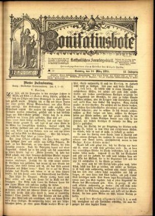 Erste Ausgabe vom Montag, den 25. März 1895.