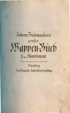Johann Siebmachers großes Wappen-Buch. 3