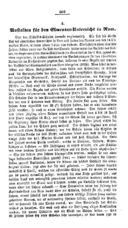Anstalten für Elementar-Unterricht in Rom