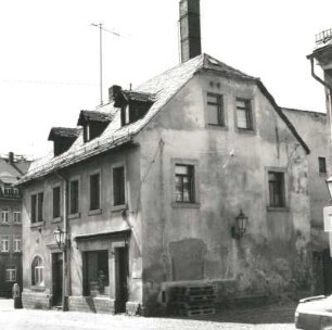 Colditz, Untermarkt 10. Wohn- und Geschäftshaus (A. 19. Jh.). Straßenansicht