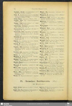 IX. Chemnitzer Bezirksverein.