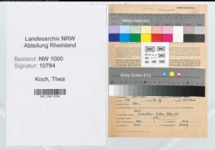 Entnazifizierung Thea Koch, geb. 24.05.1920 (Angest.)
