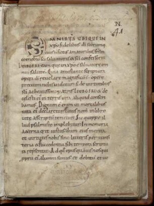 Provenienzvermerk (18. Jh.): Monasterii Abdinghoff ordinis sancti Benedicti Paderbornae; Abindhofer Bibliothekssignatur N. 41.