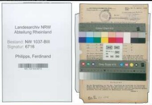 Entnazifizierung Ferdinand Philipps , geb. 28.03.1901 (Gerichtsrat)