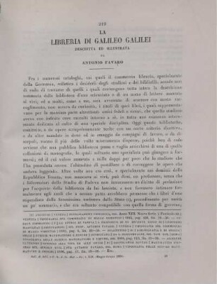 La libreria di Galileo Galilei.