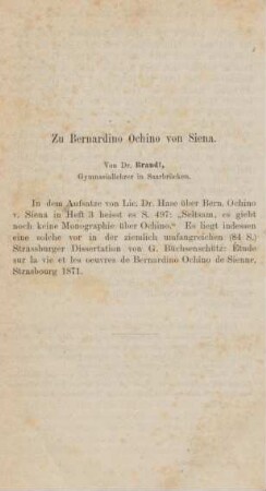 754 Zu Bernardino Ochino von Siena