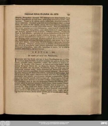 Sectio VII. De vexatis per varias oras Protestantibus.