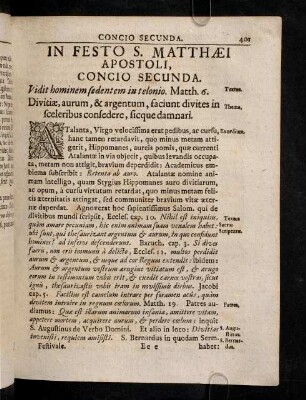 401-411, Concio Secunda - Tertia