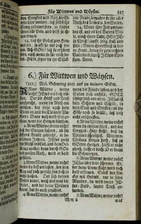 6.) Für Wittwen und Waysen