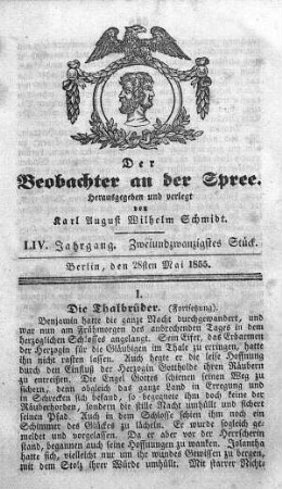 22. Stück, 28. Mai 1855