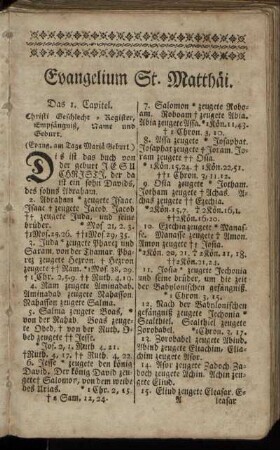 Evangelium St. Matthäi.