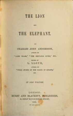 The Lion and the elephant