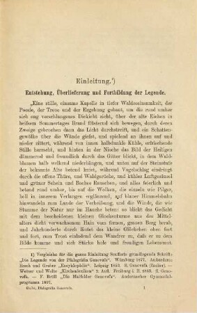 Pfalzgräfin Genovefa in der Deutschen Dichtung