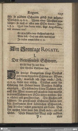 Am Sonntage Rogate